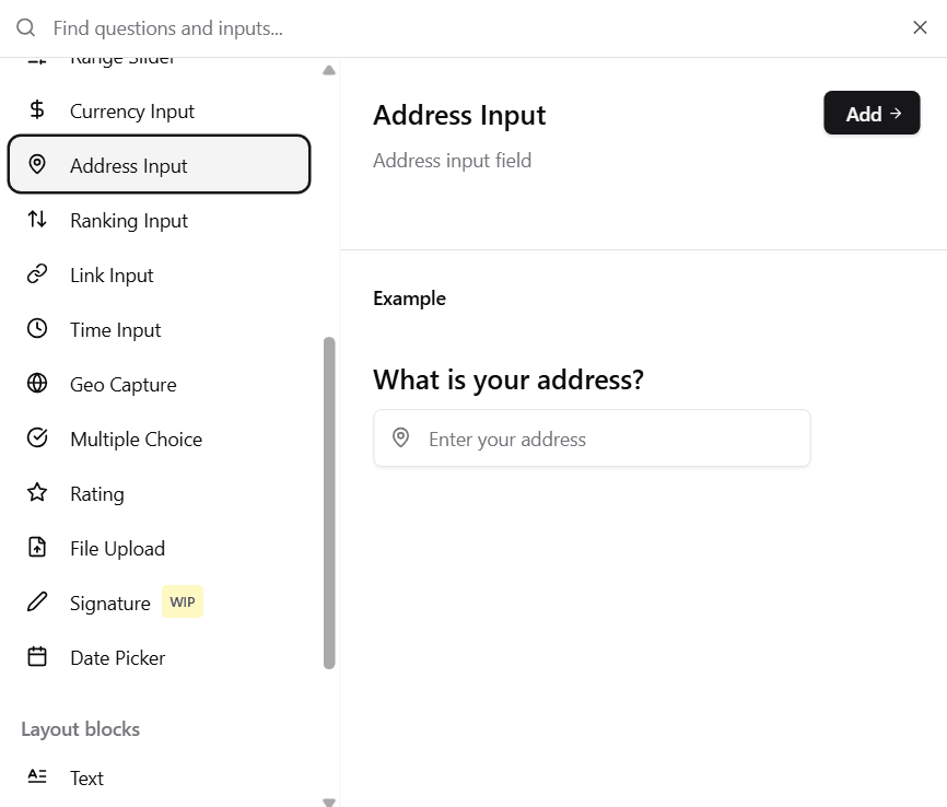 Address Input Selection