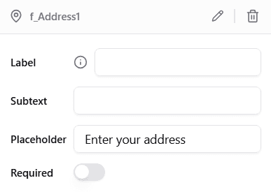 Address Input Configuration