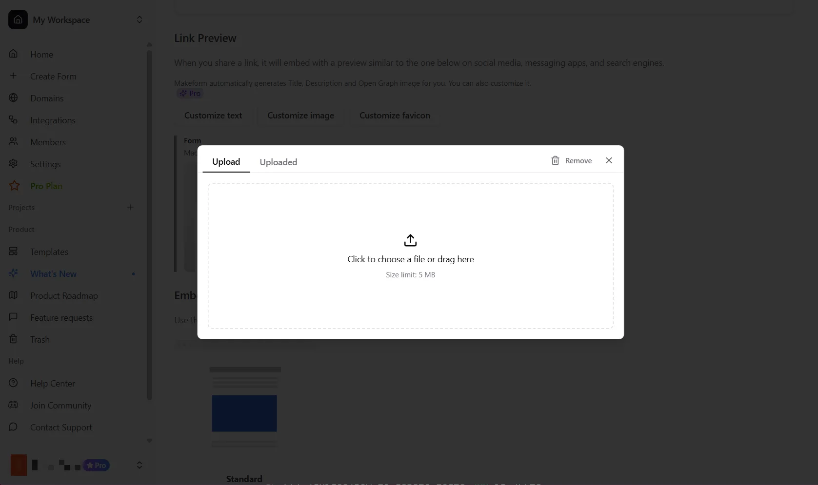 Customize link preview image