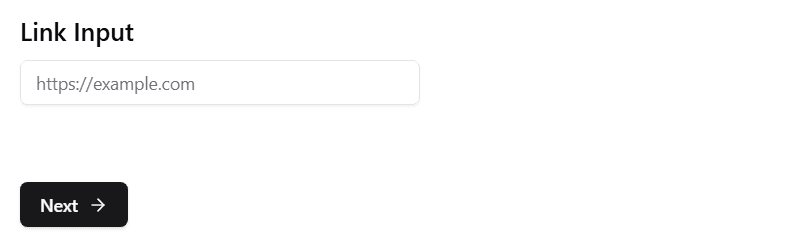 Link Input in a Form