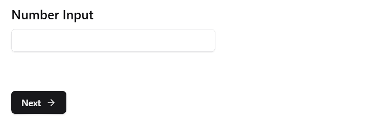 Number Input in a Form