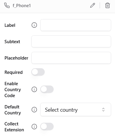 Phone Input Configuration