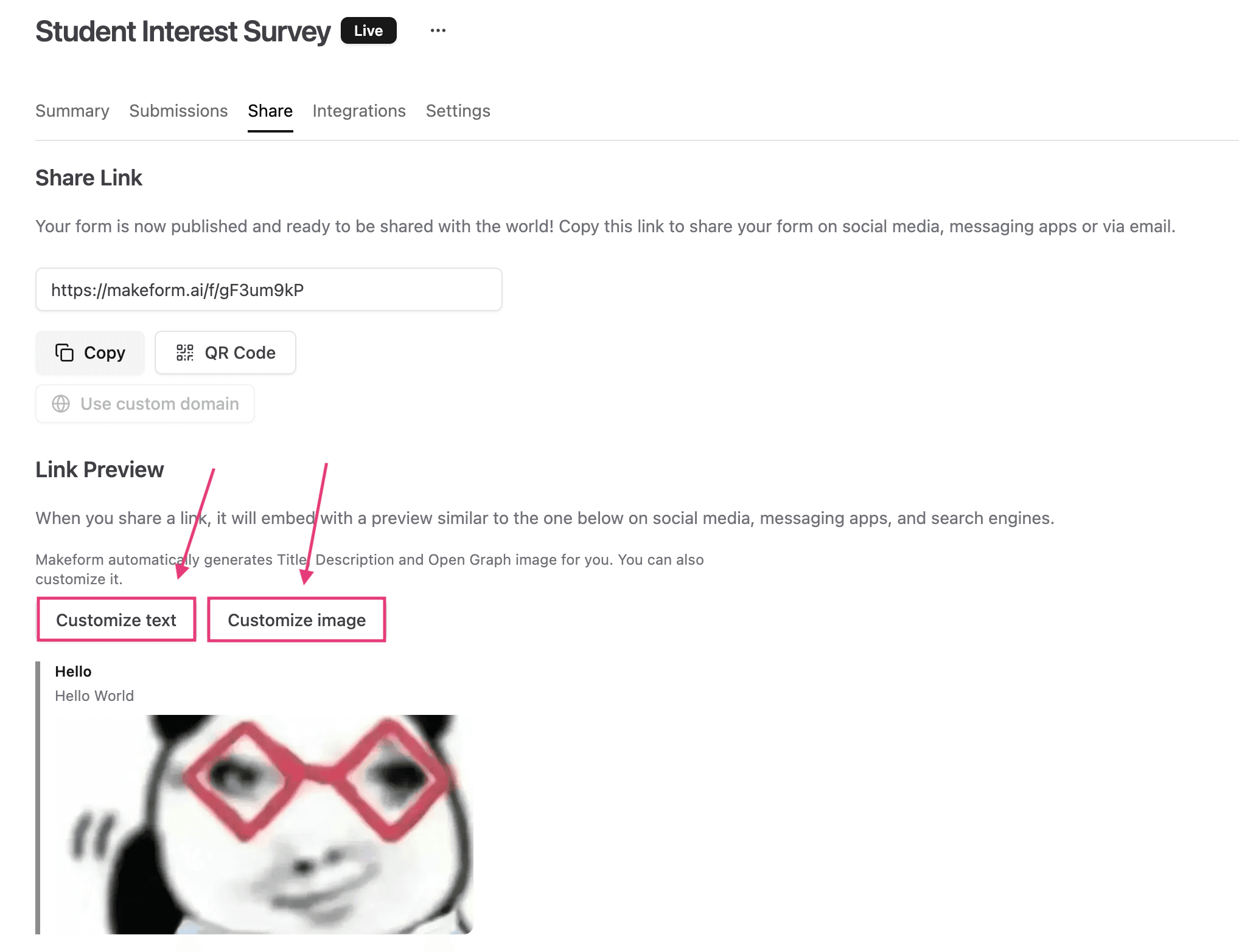 Sharing Setting Example1
