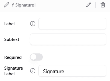 Signature Configuration