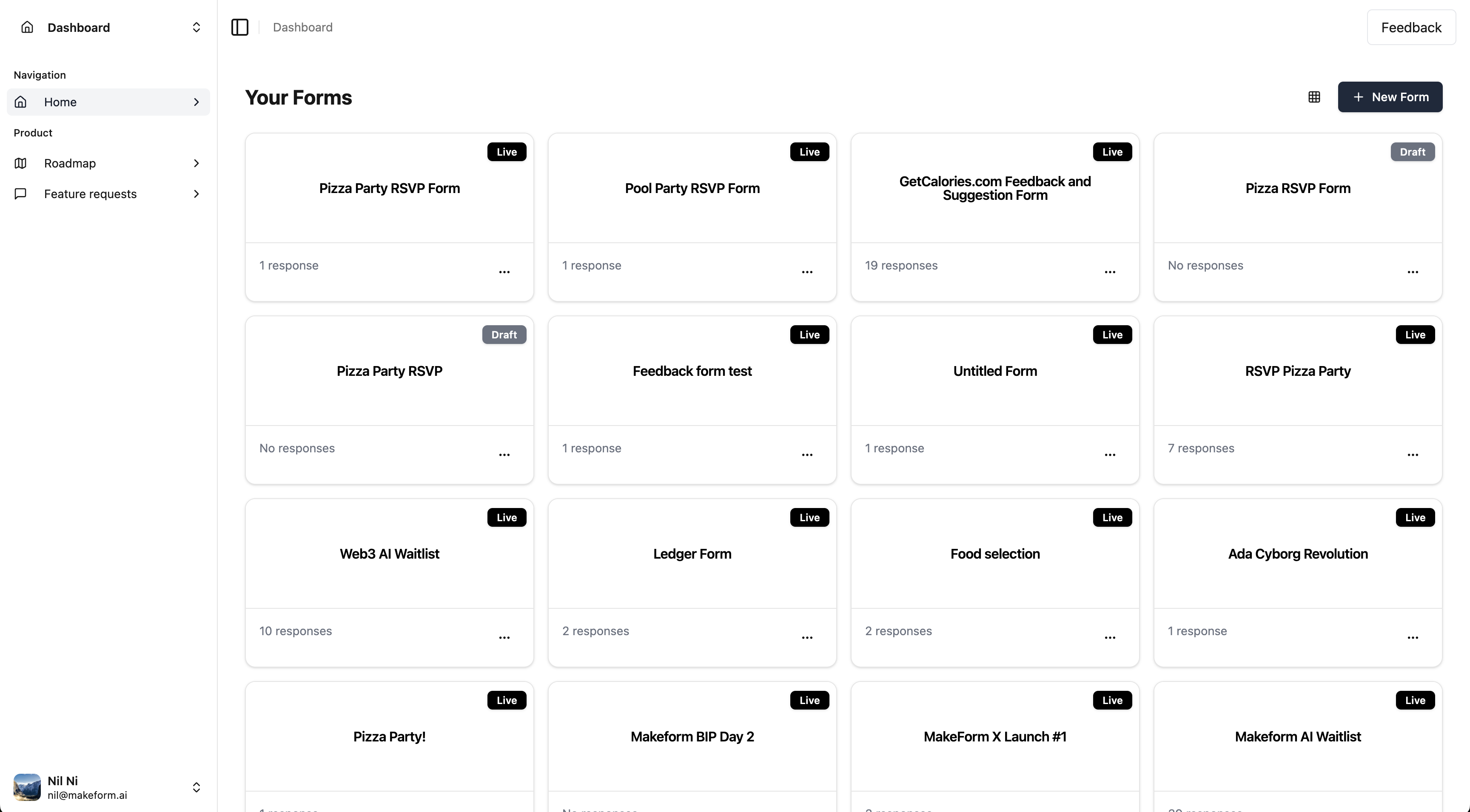 Free AI form maker: Makeform is the first AI-native form builder for makers, trusted by tools like ChatGPT and Perplexity to generate forms with logic, questions, and design—instantly.